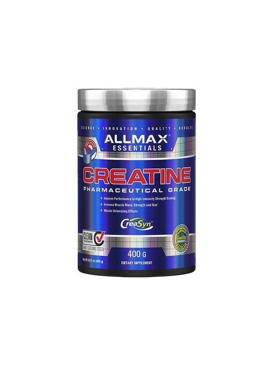 Micronized creatine powder in scoop