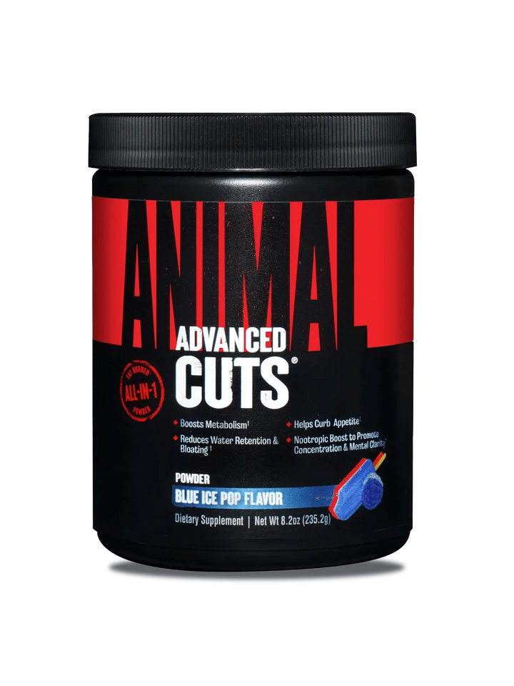 The text includes the brand name "ANIMAL®" and highlights benefits such as boosting metabolism, helping with carb appetite, and reducing water retention.