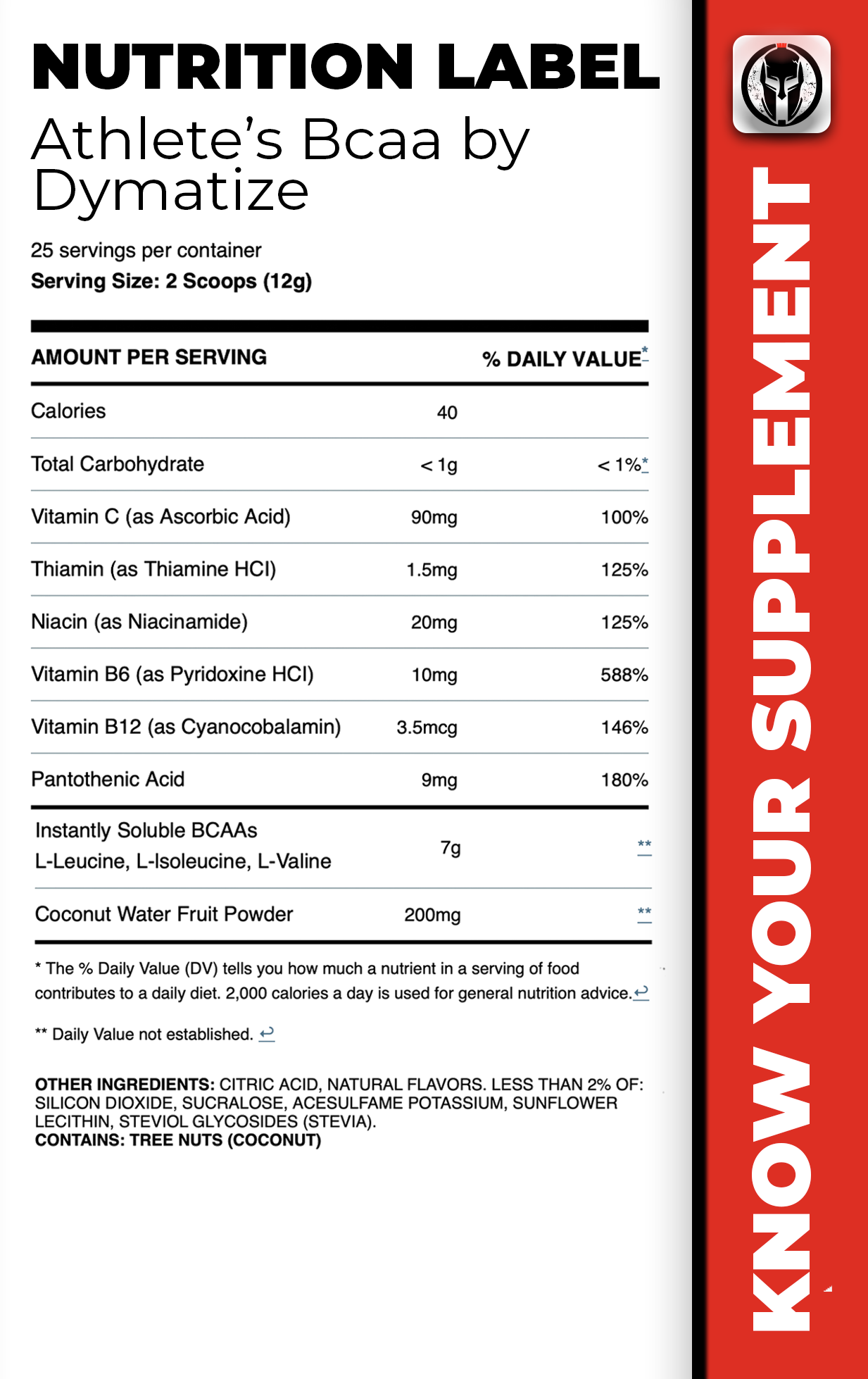 ATHLETE’S BCAA By Dymatize Swole Spartan