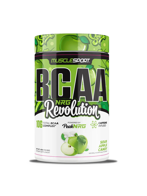 A fresh green apple symbolizing the innovative BCAA revolution, highlighting health and energy in a dynamic way.
