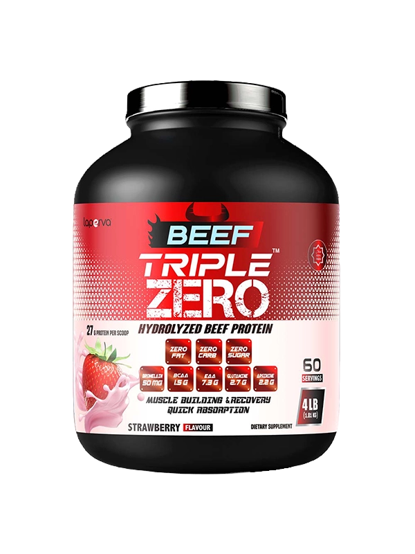 One scoop of Laperva Beef Triple Zero Hydrolyzed chocolate flavor