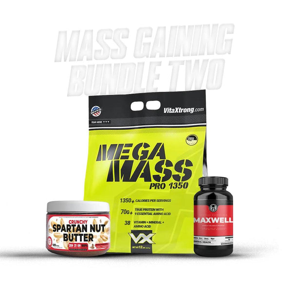 Mass Gaining Bundle 2 - Mega Mass Pro 1350 - Maxwell - Spartan Nut Butter