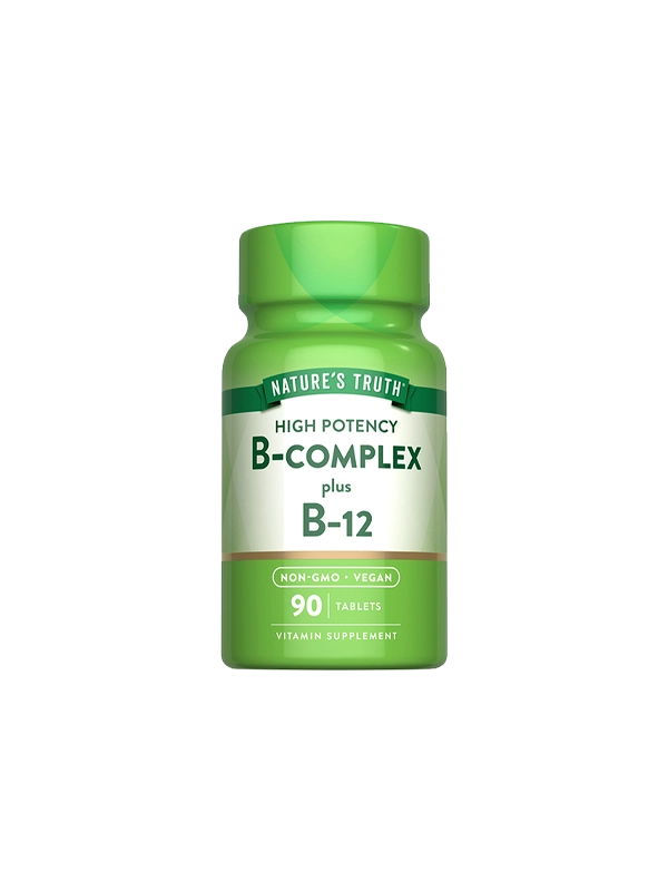 Vitamin B-Complex with B-12 – High Potency Energy & Metabolism Support