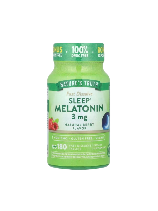 Sleep Melatonin 3mg 180 Tab Green Bottle