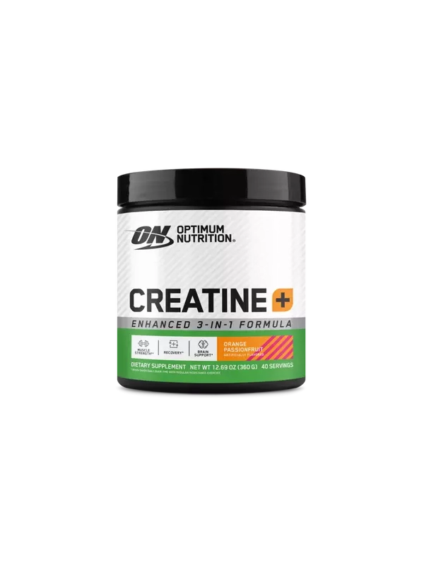 Optimum Nutrition Creatine supplement container on a white background