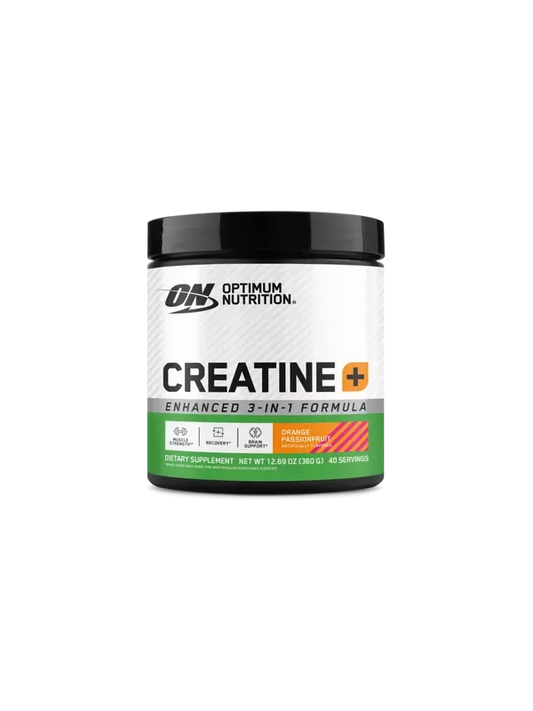 Optimum Nutrition Creatine supplement container on a white background