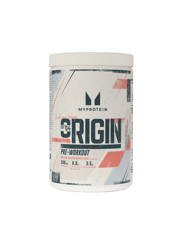 Serving scoop with Origin Pre-Workout powder