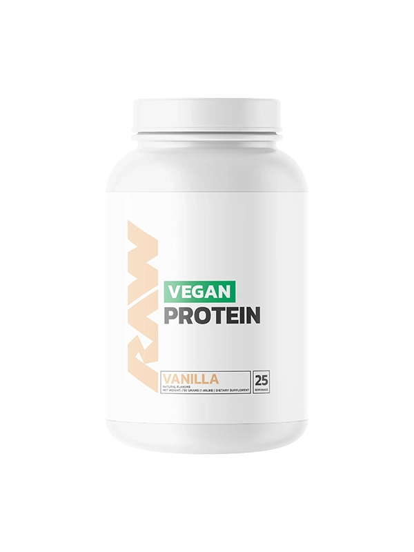 Serving scoop with RAW Vegan Protein powder