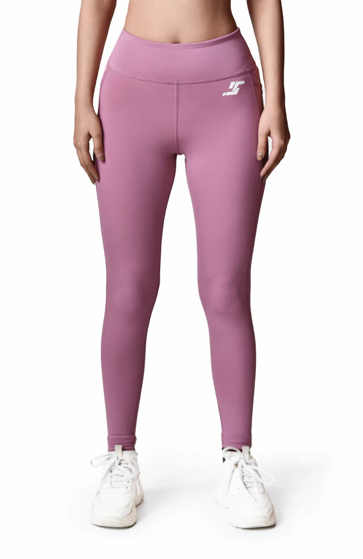 Soft, stretchy women's purple leggings designed for comfort and style, perfect for various activities and casual wear.