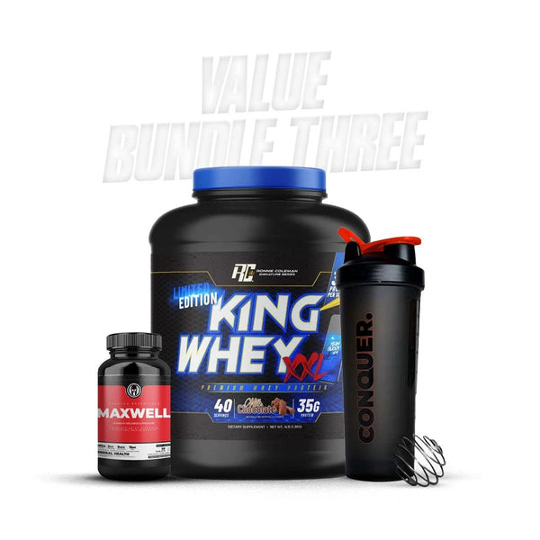 Value Bundle Three - Maxwell-King Whey xxl Protein - Conquer Shaker