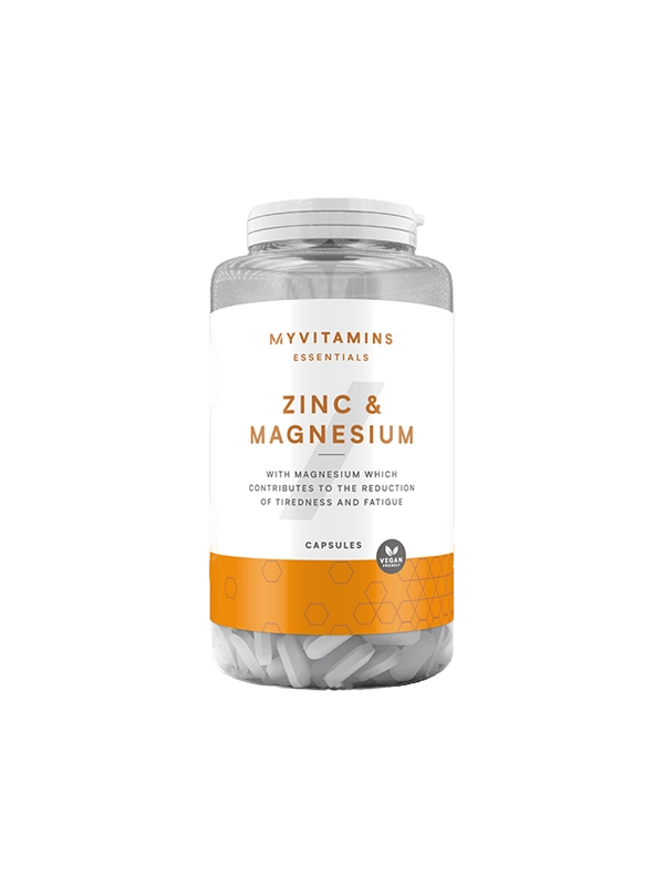 White Zinc & Magnesium capsules on white background
