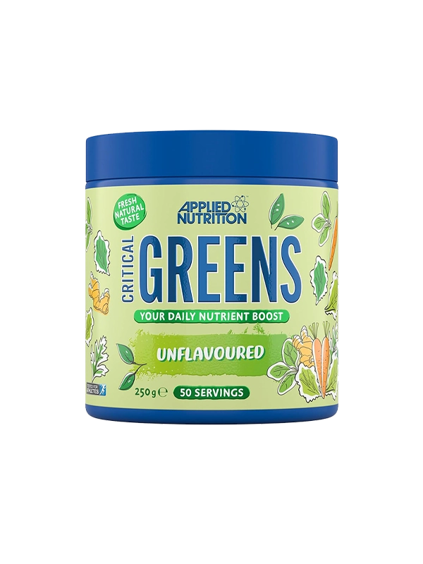 Applied Nutrition Critical Greens supplement container on a white background