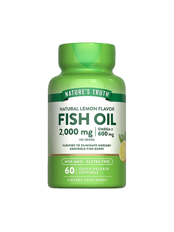 Nature’s Truth Fish Oil Omega-3 – 2,000mg Softgels with EPA & DHA