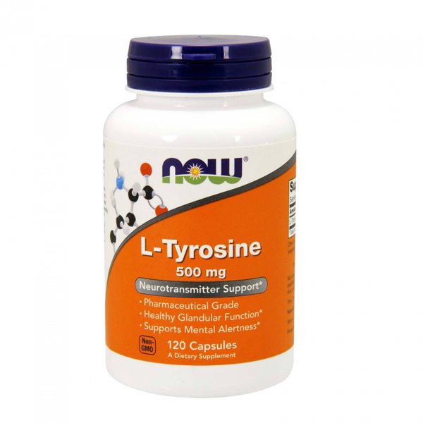 NOW Foods L-Tyrosine 500mg - 120 Capsules